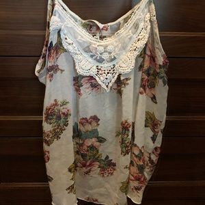 Floral spaghetti strap blouse!
